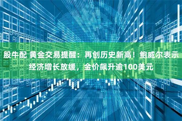 股牛配 黄金交易提醒：再创历史新高！鲍威尔表示经济增长放缓，金价飙升逾100美元