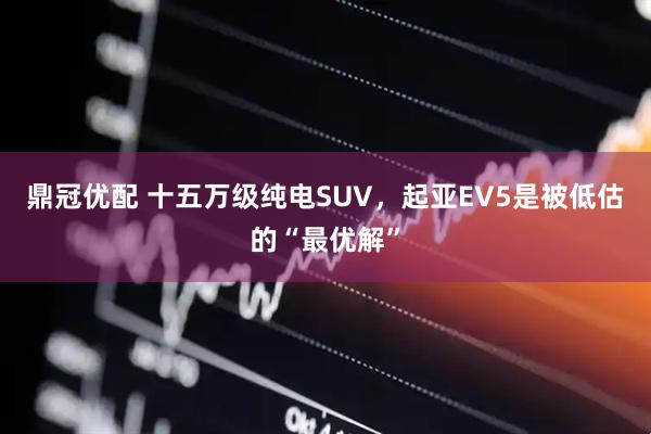 鼎冠优配 十五万级纯电SUV，起亚EV5是被低估的“最优解”
